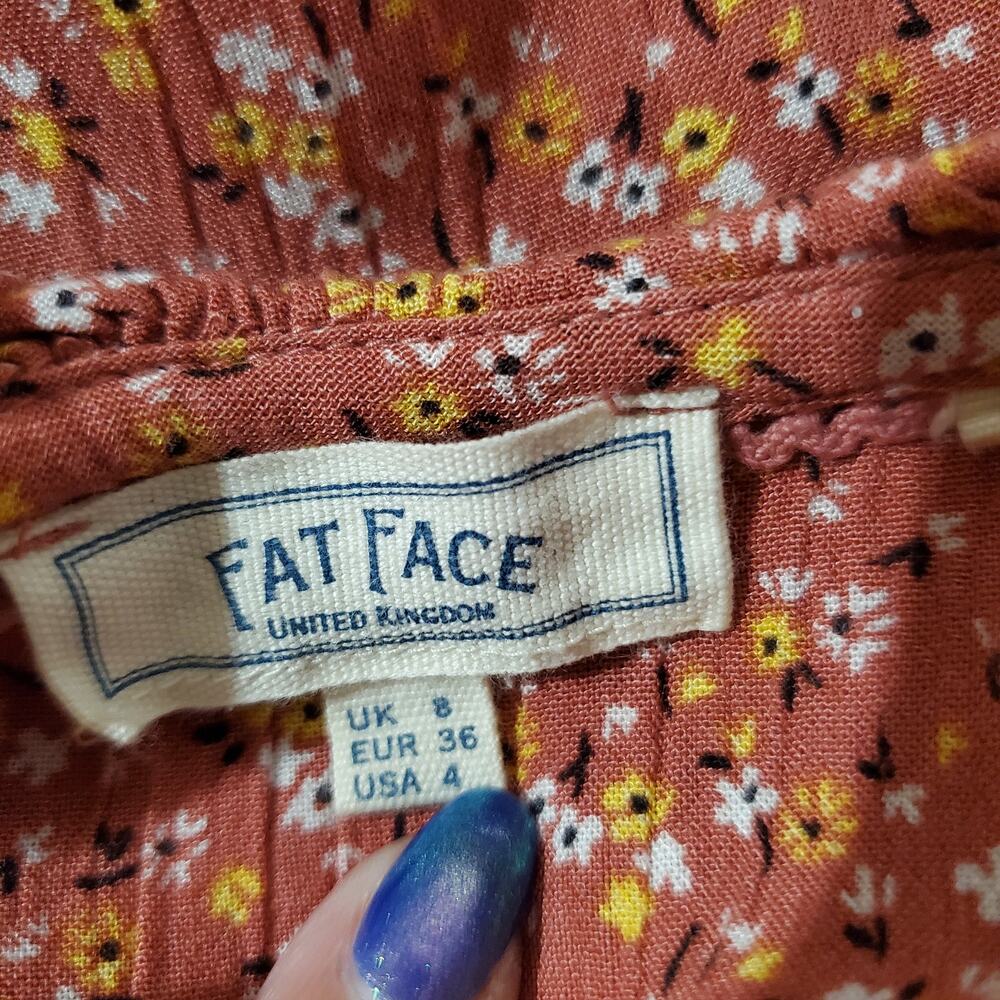 FatFace Maye Sunshine Ditsy Tiered Prairie Maxi Dress Womens Size 4 Cottage Pink - Picture 10 of 14